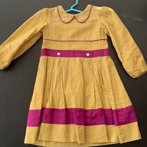 Yellow and purple long sleeve dress